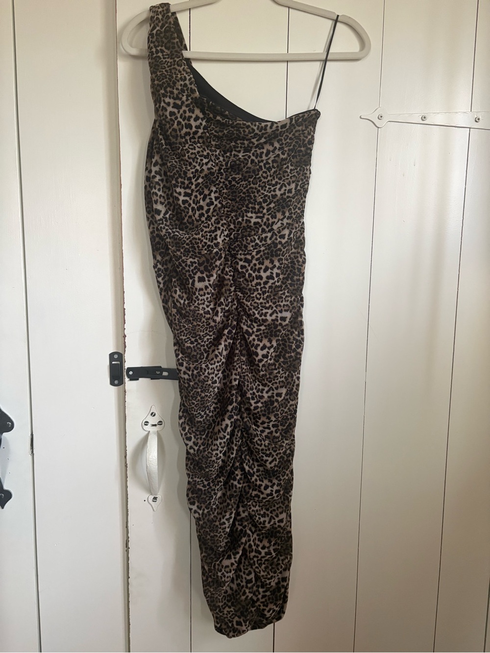 Sexy One-Shoulder Dress Leopard